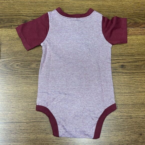 Garanimals Short Sleeve Color Bodysuit wine color 100 % cotton - Picture 2 of 4